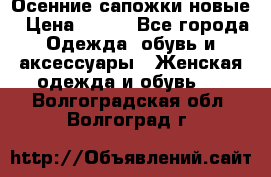 Осенние сапожки новые › Цена ­ 600 - Все города Одежда, обувь и аксессуары » Женская одежда и обувь   . Волгоградская обл.,Волгоград г.